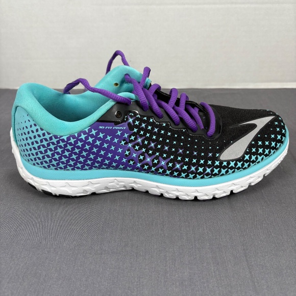 Brooks Women's Size 8 Pure Flow 5 Sneakers Running Athletic Shoes Teal Purple - Picture 7 of 14